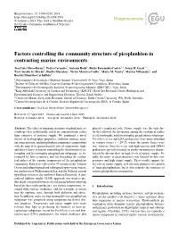 Factors Controlling the Community Structure of Picoplankton in Contrasting Marine Environments