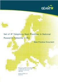 IP Telephony Best Practice in EU National Research Networks