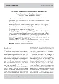 Liver Damage in Patients with Polymyositis and Dermatomyositis