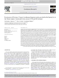 Provenance of Permian-Triassic Gondwana Sequence Units