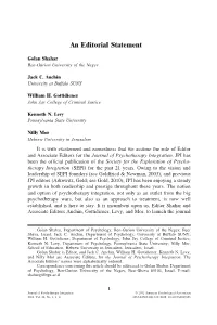 An Editorial Statement