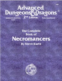 Complete Book of Necromancers by Steve Kurtz