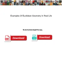 Examples of Euclidean Geometry in Real Life