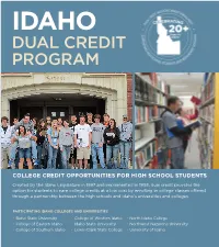 Idaho Dual Credit Program