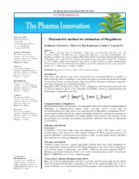 Photometric Method for Estimation of Magaldrate