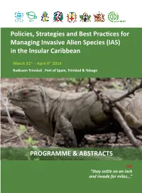 Policies, Strategies and Best Practices for Managing Invasive Alien Species (IAS) in the Insular Caribbean