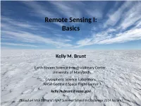 Remote Sensing I: Basics