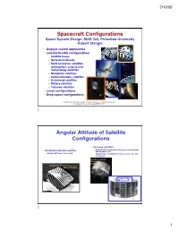 10. Spacecraft Configurations MAE 342 2016