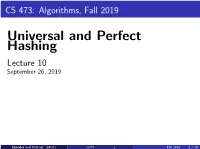 CS 473: Algorithms, Fall 2019