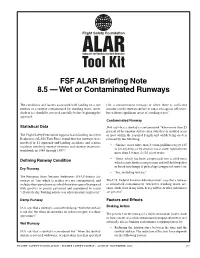 Wet Or Contaminated Runways