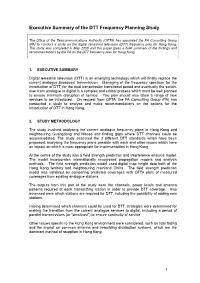 Executive Summary of the DTT Frequency Planning Study