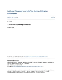 Uncaused Beginnings" Revisited