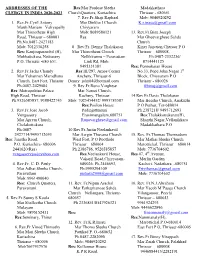 Addresses of the Clergy In