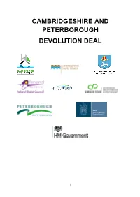 Cambridgeshire and Peterborough Devolution Deal