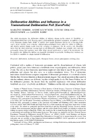 Deliberative Abilities and Influence in a Transnational Deliberative Poll