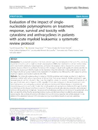 Evaluation of the Impact of Single-Nucleotide Polymorphisms