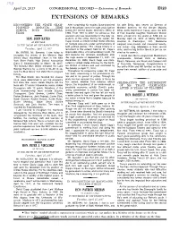 Extensions of Remarks Section