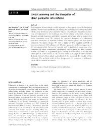 Global Warming and the Disruption of Plant–Pollinator Interactions