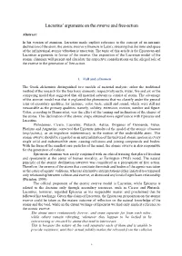 Lucretius' Arguments on the Swerve and Free Action