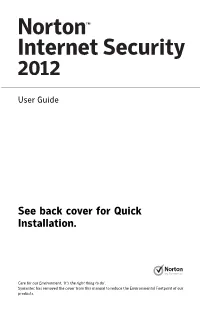 Norton Internet Security User Guide