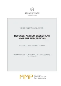 Refugee, Asylum-Seeker and Migrant Perceptions