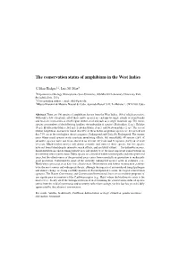 The Conservation Status of Amphibians in the West Indies