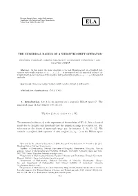 The Numerical Radius of a Weighted Shift Operator∗ 1