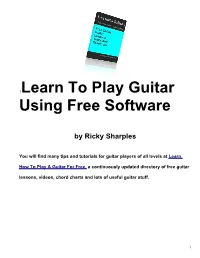 1Learn to Play Guitar Using Free Software