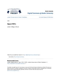 Digital Commons @ Butler University Opus (1951)