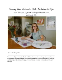 Growing Your Watercolor Skills: Technique & Style
