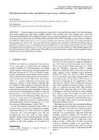 Peatland Permafrost Thaw and Landform Type Along a Climatic Gradient