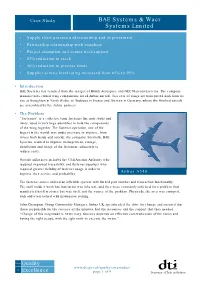 BAE Systems/Waer Systems Limited Case Study