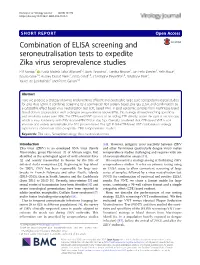Combination of ELISA Screening and Seroneutralisation Tests to Expedite