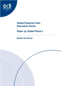 Global Financial Crisis Discussion Series Paper 19: Sudan Phase 2