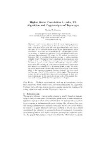 Higher Order Correlation Attacks, XL Algorithm and Cryptanalysis of Toyocrypt