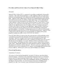 Procedures and Protocols for Cadaver Use at Imperial Valley College