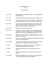 PRR CHRONOLOGY 1926 June 2004 Edition Jan. 1, 1926 PRR