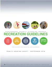 Recreation Guidelines Public Hearing Draft