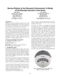 Service Robots in the Domestic Environment