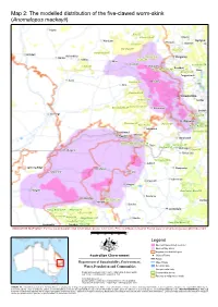 The Modelled Distribution of the Five-Clawed Worm-Skink (Anomalopus Mackayii)