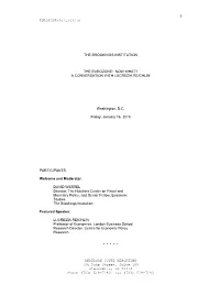 Uncorrected Transcript