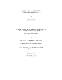 UNDERSTANDING a FOLKSONOMY AS a WEB CLASSIFICATION By