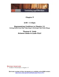 3:15Pm Representing Creditors in Chapter 13