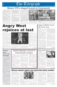 Angry West Rejoices at Last
