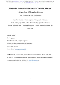 Dissociating Activation and Integration of Discourse Referents