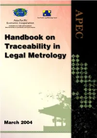 Handbook on Traceability in Legal Metrology