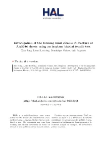 Investigation of the Forming Limit Strains at Fracture of AA5086 Sheets