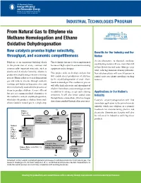 ITP Chemicals: from Natural Gas to Ethylene Via Methane