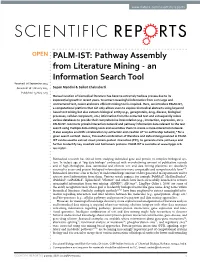 PALM-IST: Pathway Assembly from Literature Mining