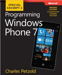 Programming Windows Phone 7 Series